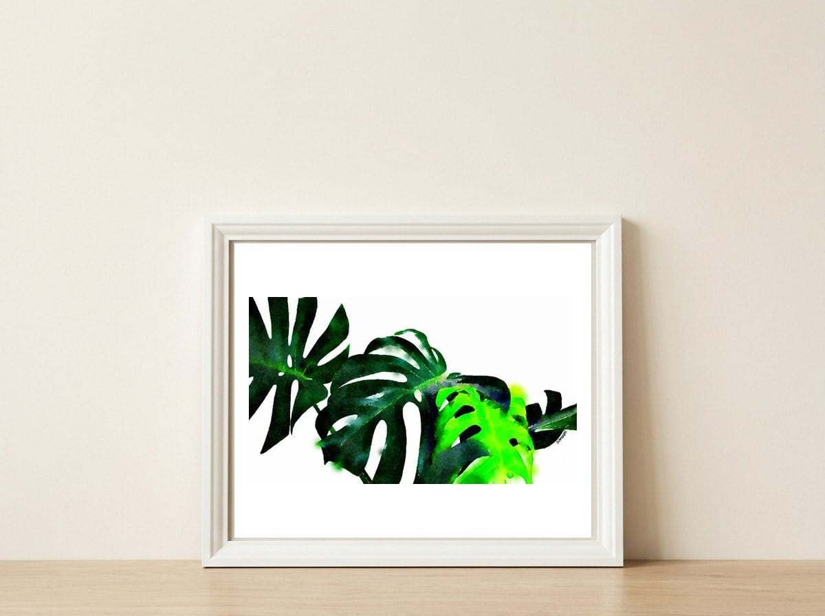 Fresh Leaves — framed, leaning against the wall