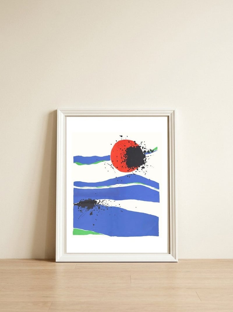 Solar Eclipse — framed, leaning against the wall