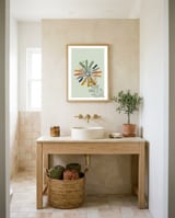 Flower Art framed in a breezy room thumbnail