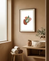 Biotany Abstract Art framed in a serene room thumbnail