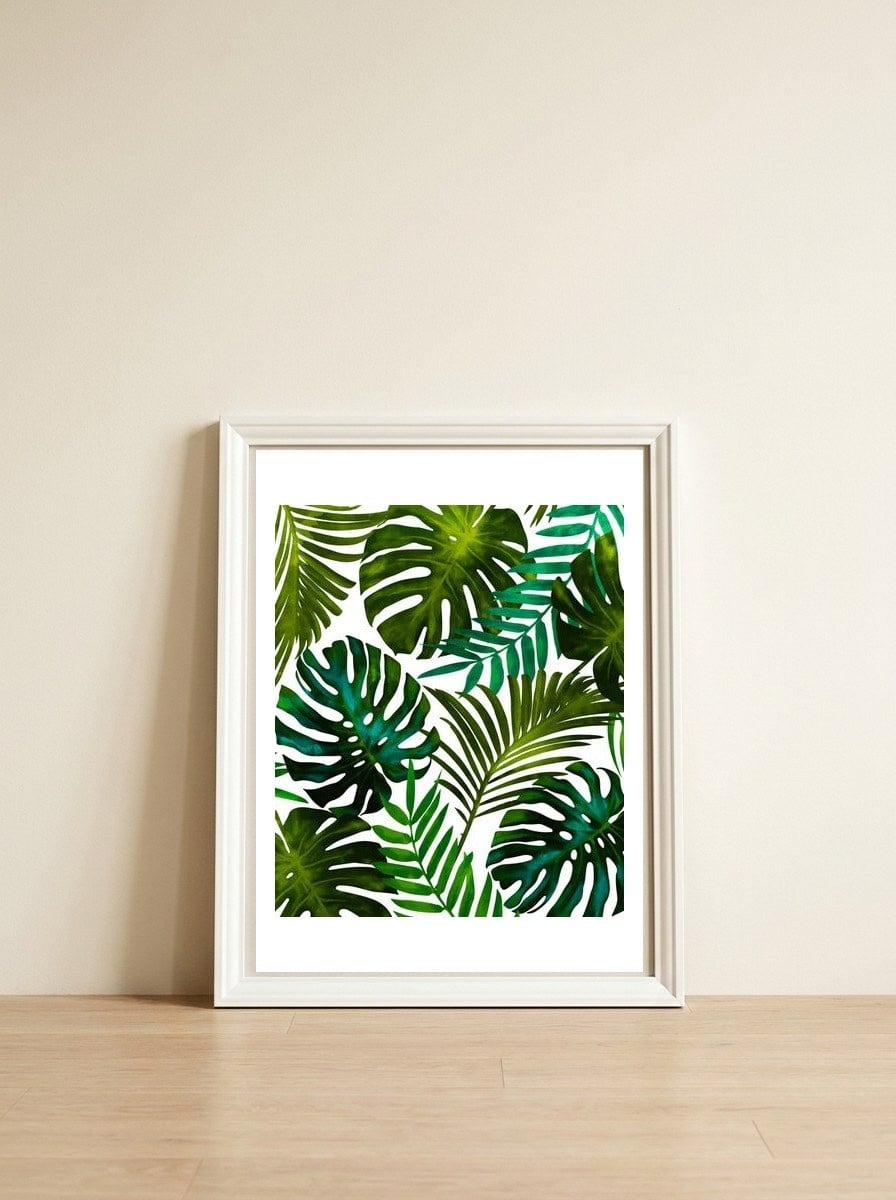 Tropical Dream V2 — framed, leaning against the wall