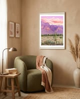 Cactus Sunset framed in a tender room thumbnail