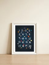 Space Numbers — framed, leaning against the wall thumbnail