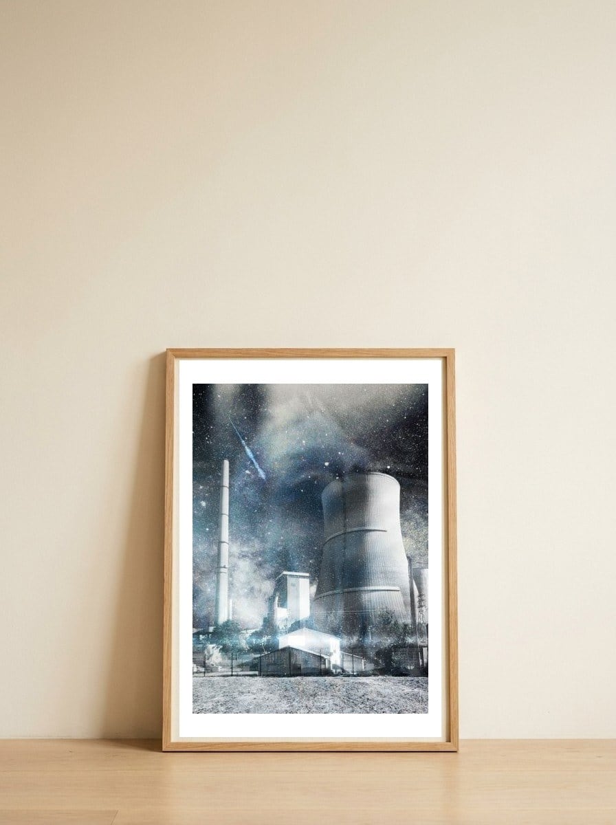 Comet — framed, leaning against the wall