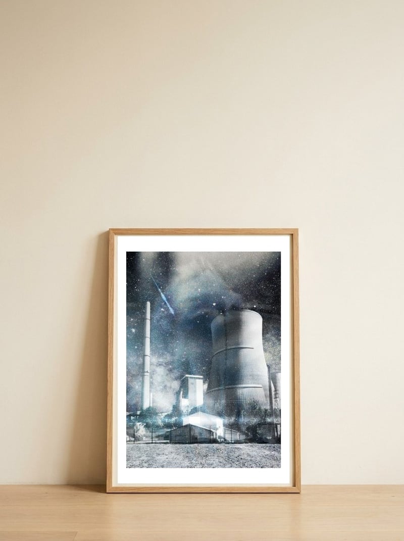 Comet — framed, leaning against the wall