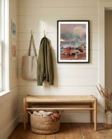 Voyageuses contemplant le crépuscule  framed in a relaxed room thumbnail
