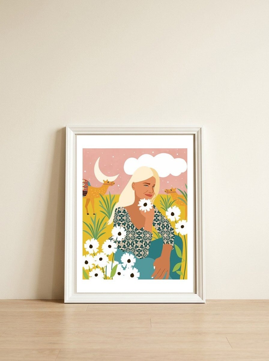 Patience & Humor Are The Two Camels That Can Take You Through Any Desert — framed, leaning against the wall