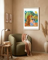 Awaken The Tiger Within framed in a tender room thumbnail