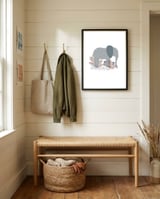 Elephant  framed in a relaxed room thumbnail