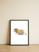 Lion — framed, leaning against the wall thumbnail