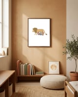 Lion framed in a gentle room thumbnail