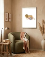 Lion framed in a tender room thumbnail