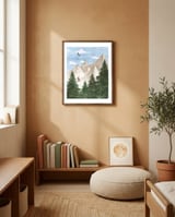 Climbing the Mountains  framed in a gentle room thumbnail
