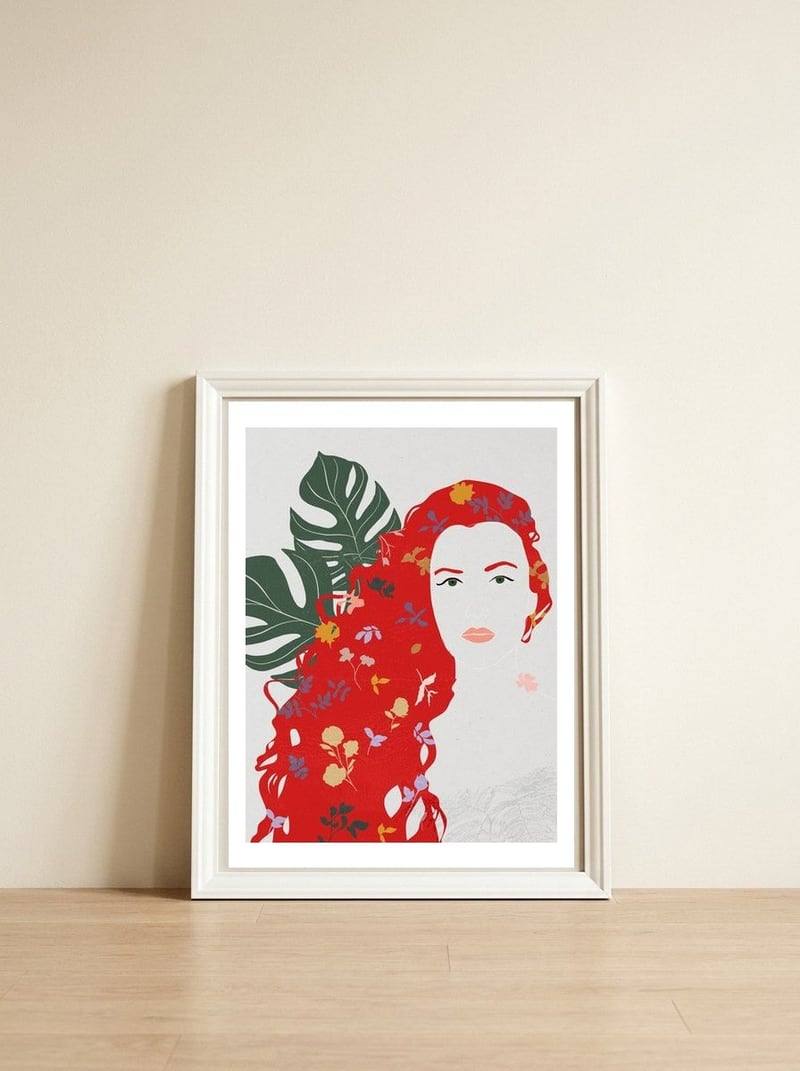 Flower Power  — framed, leaning against the wall