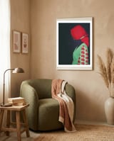 Redhead in Kimono framed in a tender room thumbnail