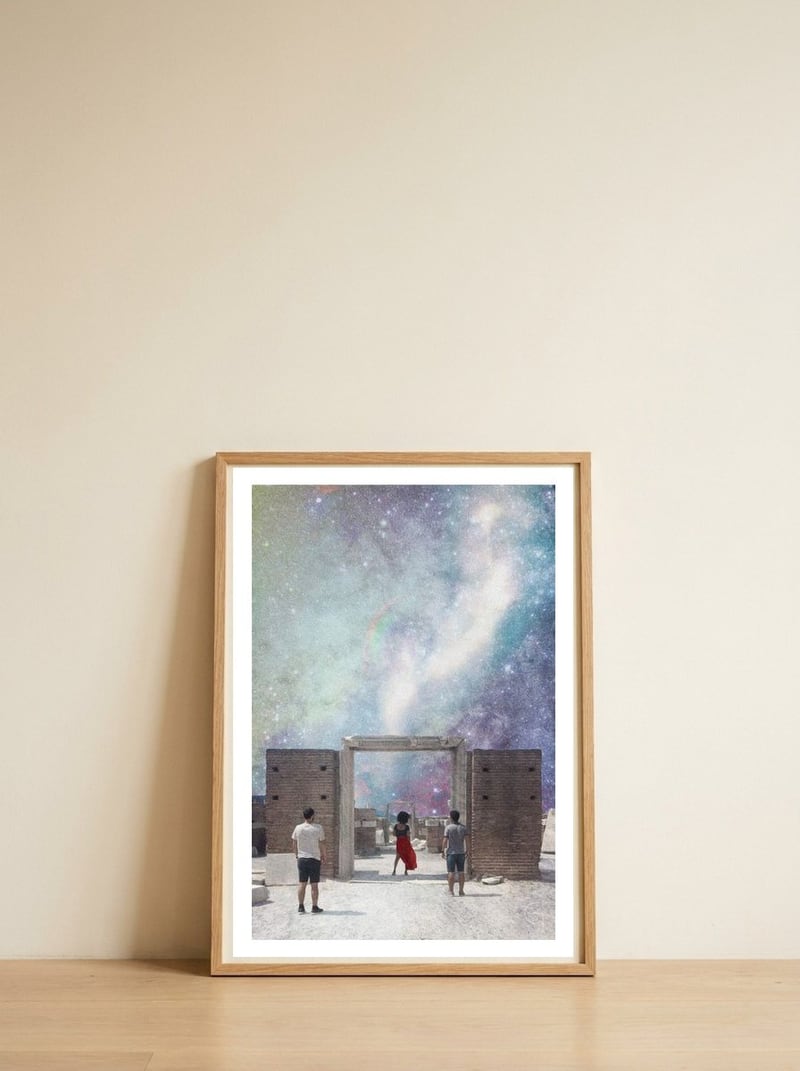 Door to nowhere II  — framed, leaning against the wall