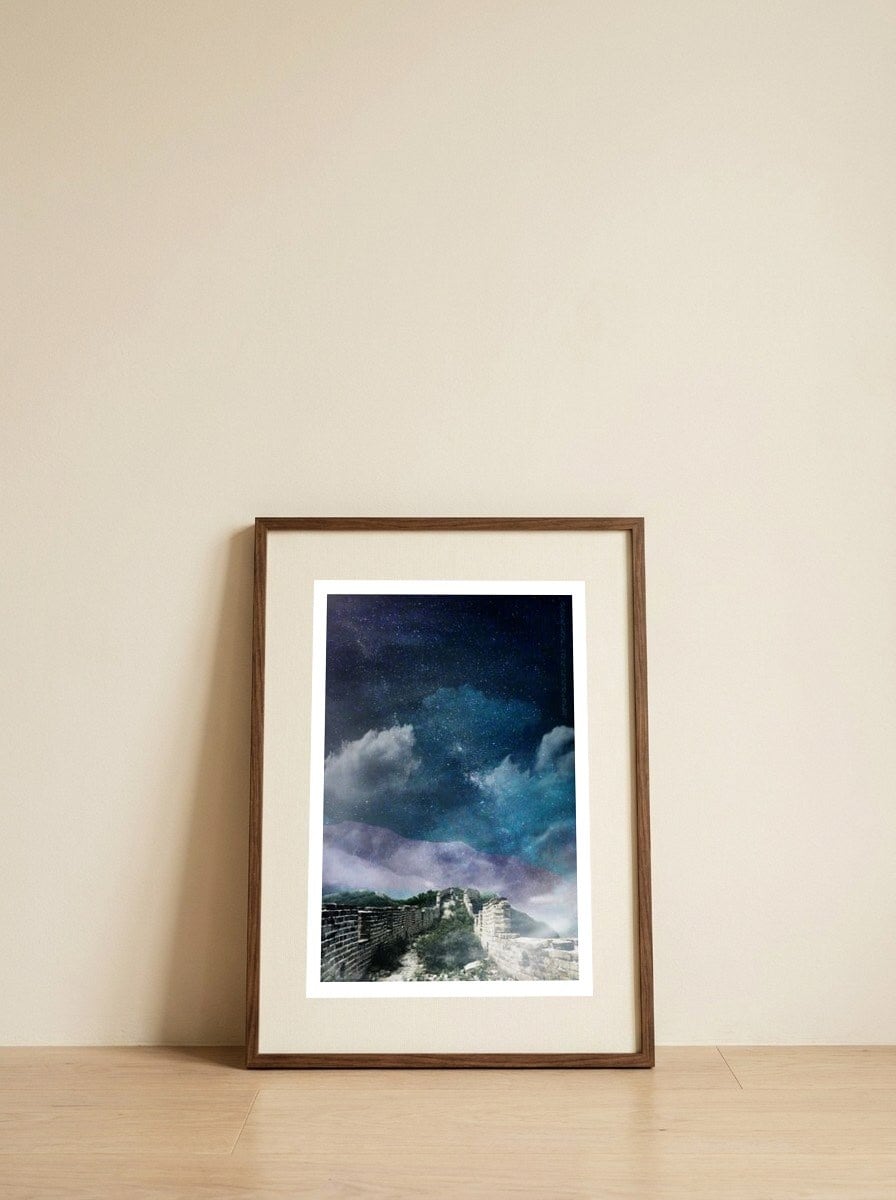 Again — framed, leaning against the wall