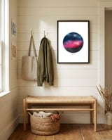 New moon framed in a relaxed room thumbnail