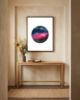 New moon framed in a welcoming room thumbnail