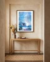 Blue eclipse  framed in a welcoming room thumbnail