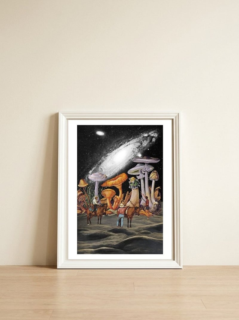 Space Cowboys — framed, leaning against the wall