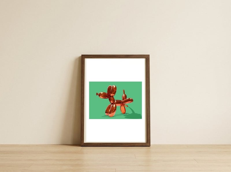 Taking the Piss — framed, leaning against the wall