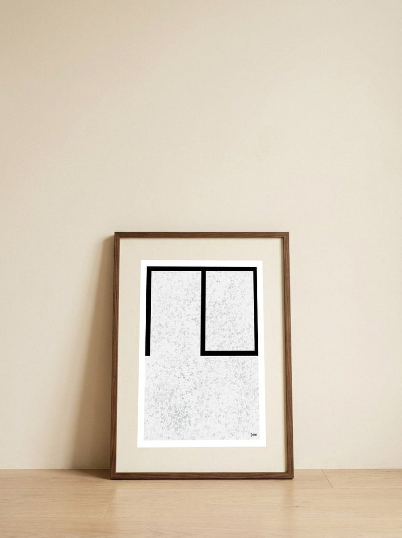 Ideal Lines 5 — framed, leaning against the wall