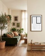 Ideal Lines 5 framed in a grounding room thumbnail