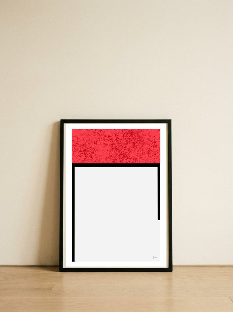 Ideal Lines 3 — framed, leaning against the wall