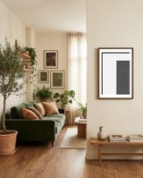 Ideal Lines 1 framed in a grounding room thumbnail