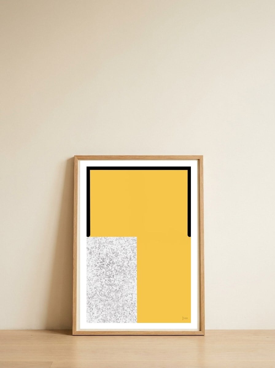 Ideal Lines 7 — framed, leaning against the wall
