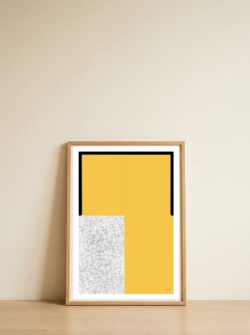 Ideal Lines 7 — framed, leaning against the wall
