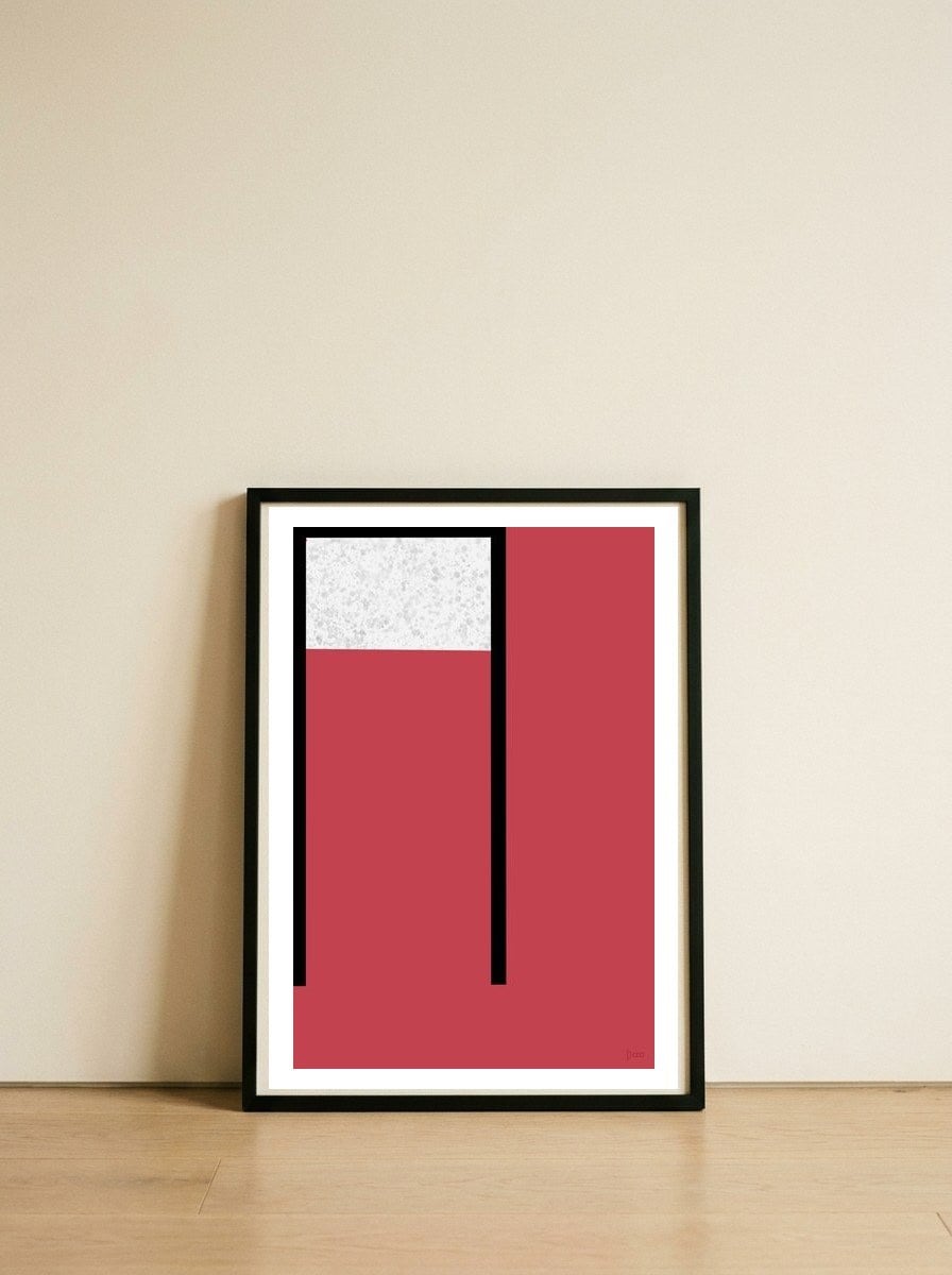 Ideal Lines 6 — framed, leaning against the wall