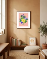 Purple butterflies framed in a gentle room thumbnail