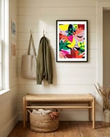 Abstract tropical framed in a relaxed room thumbnail