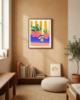Stripes and circles framed in a gentle room thumbnail