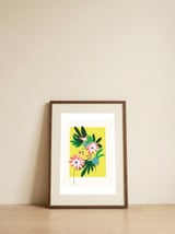 Modern flower — framed, leaning against the wall thumbnail
