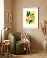 Modern flower framed in a tender room thumbnail