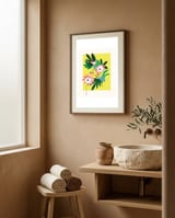 Modern flower framed in a serene room thumbnail