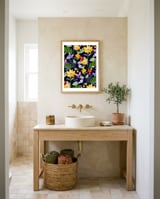 Flowers and butterflies framed in a breezy room thumbnail