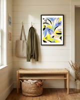 Abstract floral framed in a relaxed room thumbnail