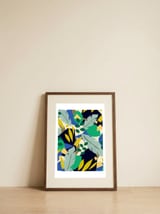 Abstract Leaves — framed, leaning against the wall thumbnail