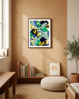 Abstract Leaves framed in a gentle room thumbnail
