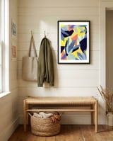 Geometric abstract framed in a relaxed room thumbnail