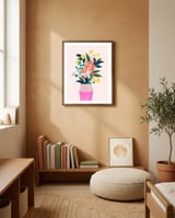 Spring flower framed in a gentle room thumbnail