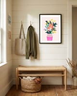 Spring flower framed in a relaxed room thumbnail