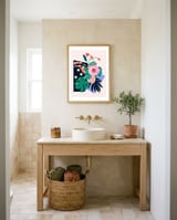 Pink flower framed in a breezy room thumbnail