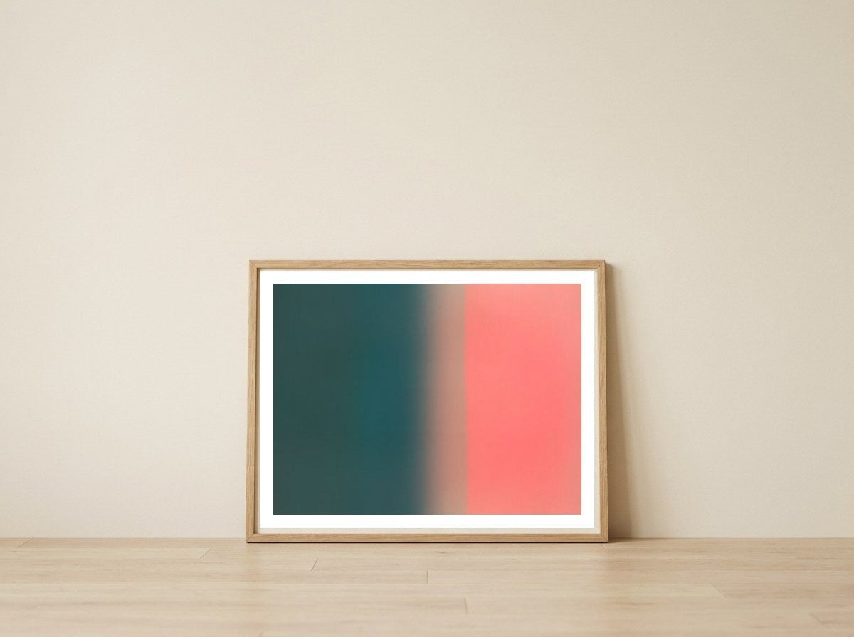 Color Reassessment 1 — framed, leaning against the wall