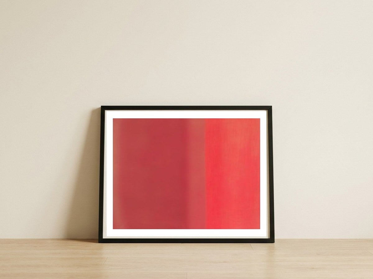 Color Reassessment 3 — framed, leaning against the wall