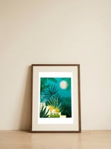 Rainforest With Moonlight — framed, leaning against the wall thumbnail